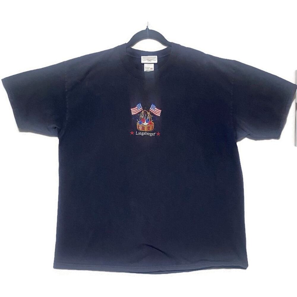 Longaberger Homestead T Shirt Women's Size XXL Dark Blue Embroidered